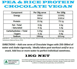 GND Vegan Pea/Rice Protein 1kg // Chocolate - Protein- GND Fitness