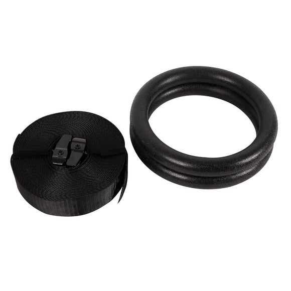 GND ABS Gymnastic Rings W/ Nylon Bracing Straps - Gym Rings- GND Fitness