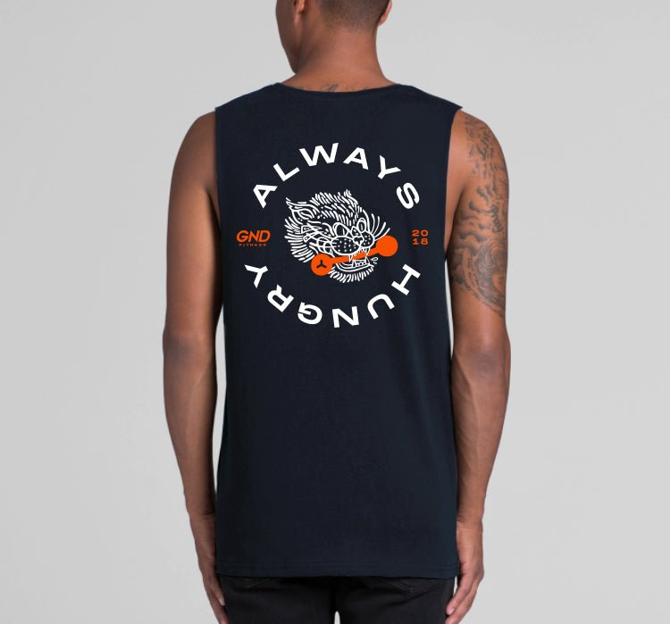 GND Big Cat Barbell Tank // Navy - Apparel- GND Fitness