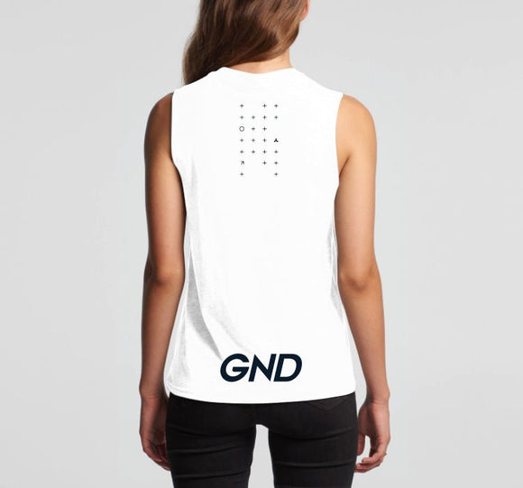 GND Fierce Tank // White - Apparel- GND Fitness
