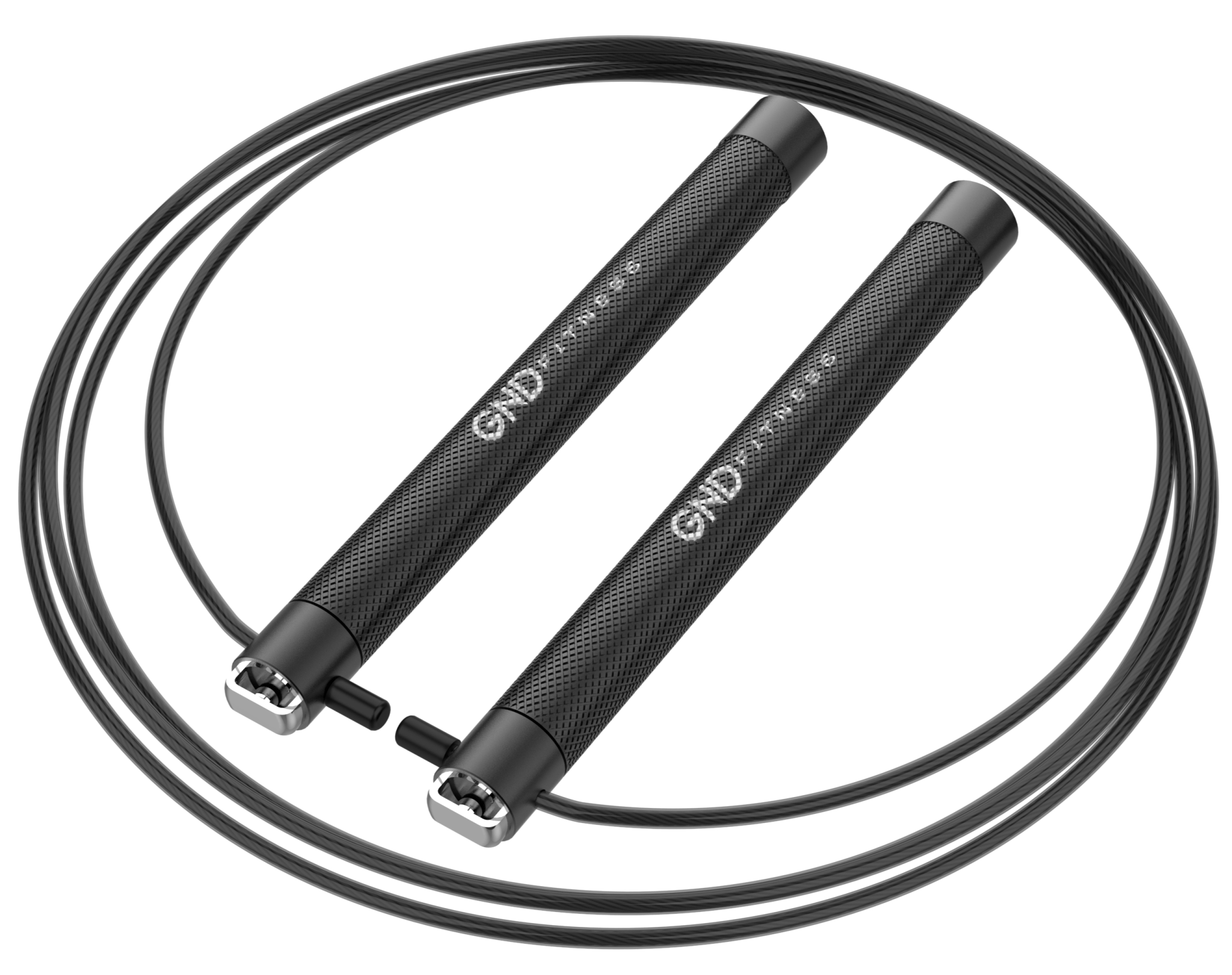 GND RF Alloy Speed Skipping Rope // Double Ball Bearing // Black - RF Skipping Rope- GND Fitness