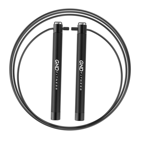 GND RF Alloy Speed Skipping Rope // Double Ball Bearing // Black - RF Skipping Rope- GND Fitness