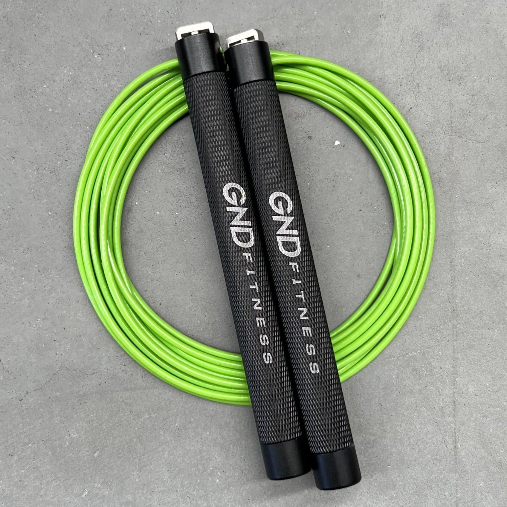 GND RF Alloy Speed Skipping Rope // Double Ball Bearing // Lime Green - RF Skipping Rope- GND Fitness