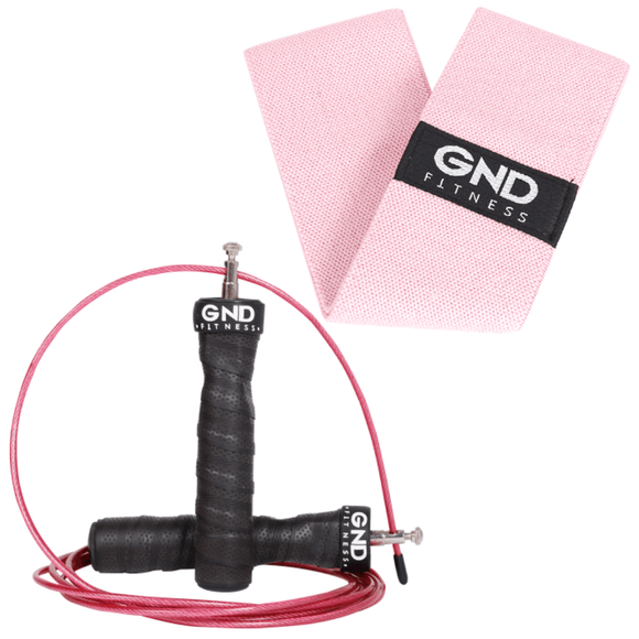GND Skipping Rope & Fabric Booty Band // Pack - Skipping Rope & Hip Band- GND Fitness