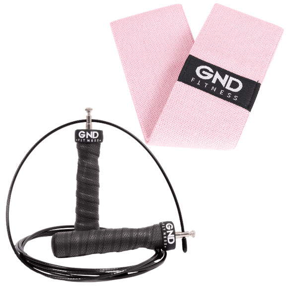 GND Skipping Rope & Fabric Booty Band // Pack - Skipping Rope & Hip Band- GND Fitness