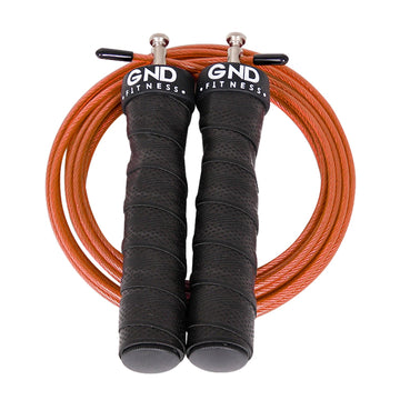 GND SR Speed Skipping Rope // Single Ball Bearing // Electric Orange - SR Skipping Rope- GND Fitness