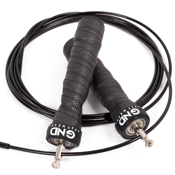 GND SR Speed Skipping Rope // Single Ball Bearing // Jet Black - SR Skipping Rope- GND Fitness