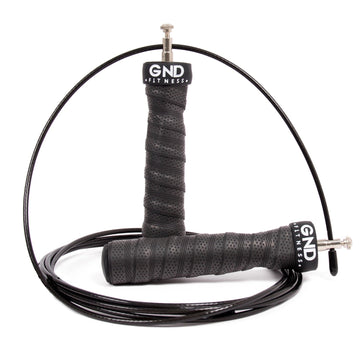 GND SR Speed Skipping Rope // Single Ball Bearing // Jet Black - SR Skipping Rope- GND Fitness