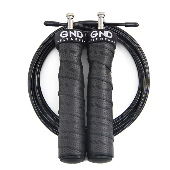 GND SR Speed Skipping Rope // Single Ball Bearing // Jet Black - SR Skipping Rope- GND Fitness