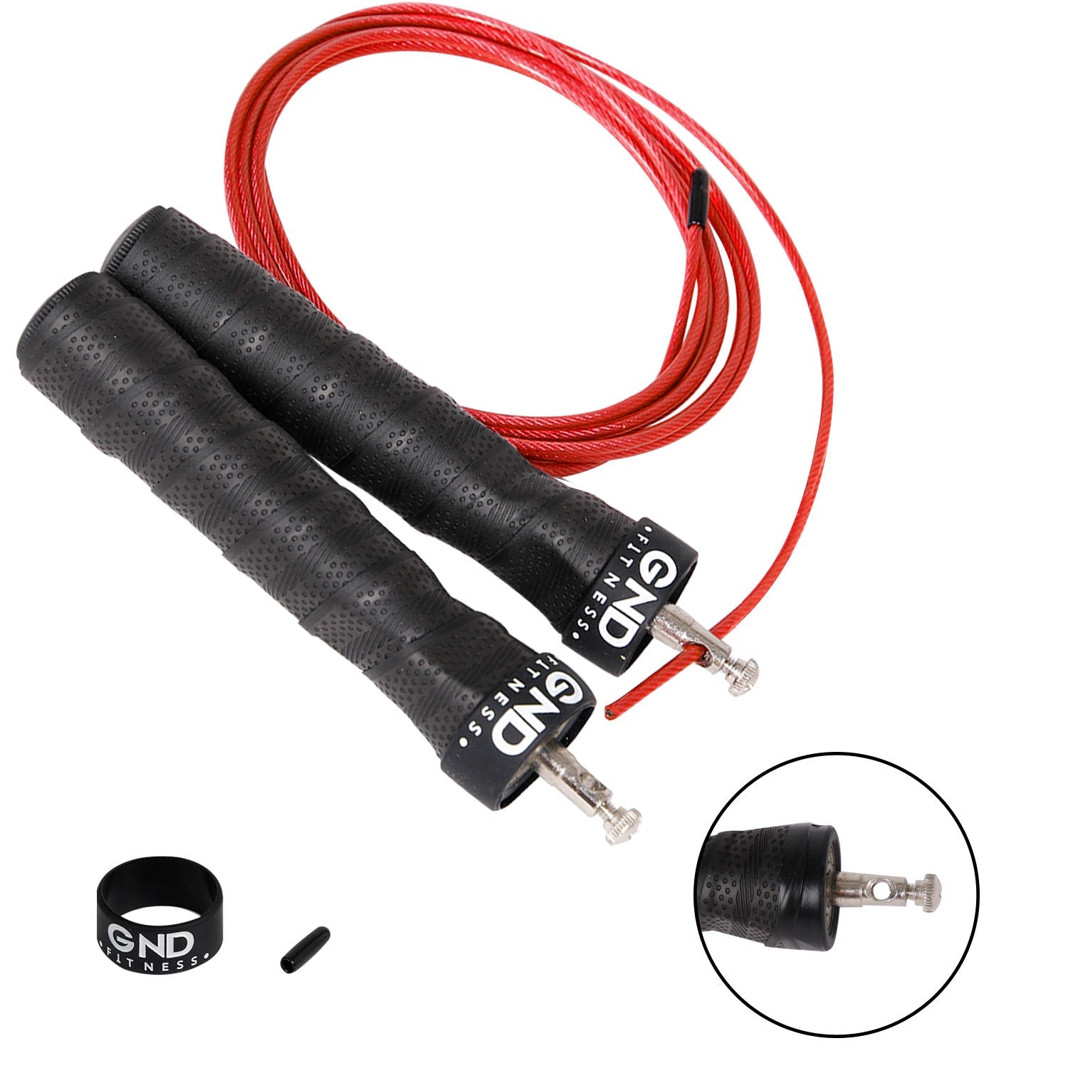 GND SR Speed Skipping Rope // Single Ball Bearing // Red Rocket - SR Skipping Rope- GND Fitness
