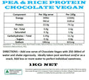GND Vegan Pea/Rice Protein 1kg // Chocolate - 2