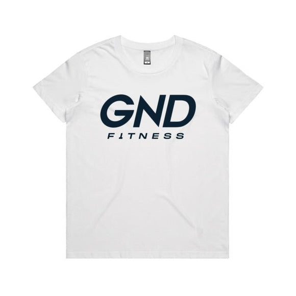 GND Womens Rep Tee // White - Apparel- GND Fitness