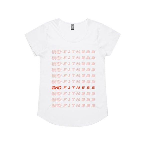 GND Women's Repeater Tee // White - Apparel- GND Fitness
