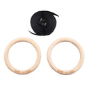 GND Wooden Gymnastic Rings W/ Nylon Bracing Straps - 3