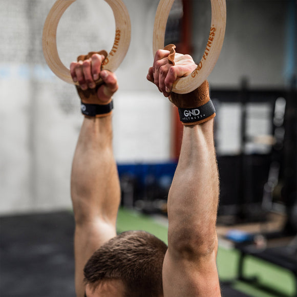 GND Wooden Gymnastic Rings W/ Nylon Bracing Straps - Gym Rings- GND Fitness