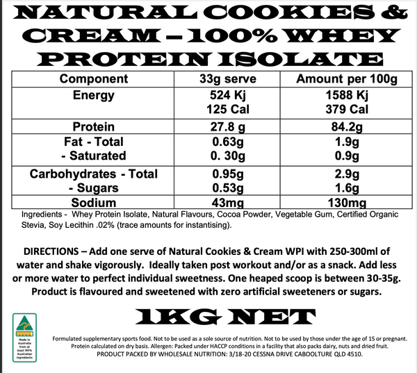 GND WPI Protein 1kg // Cookie's & Cream - 4