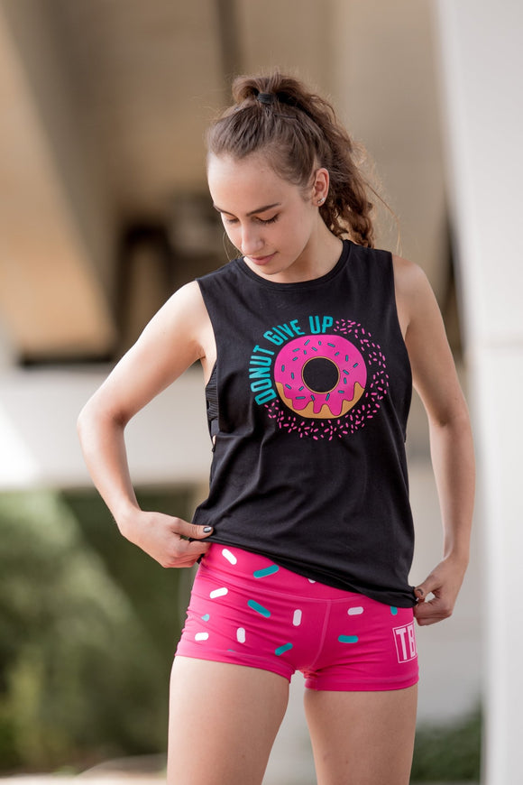 TBC Booty Shorts - Donut Give Up - Apparel- GND Fitness