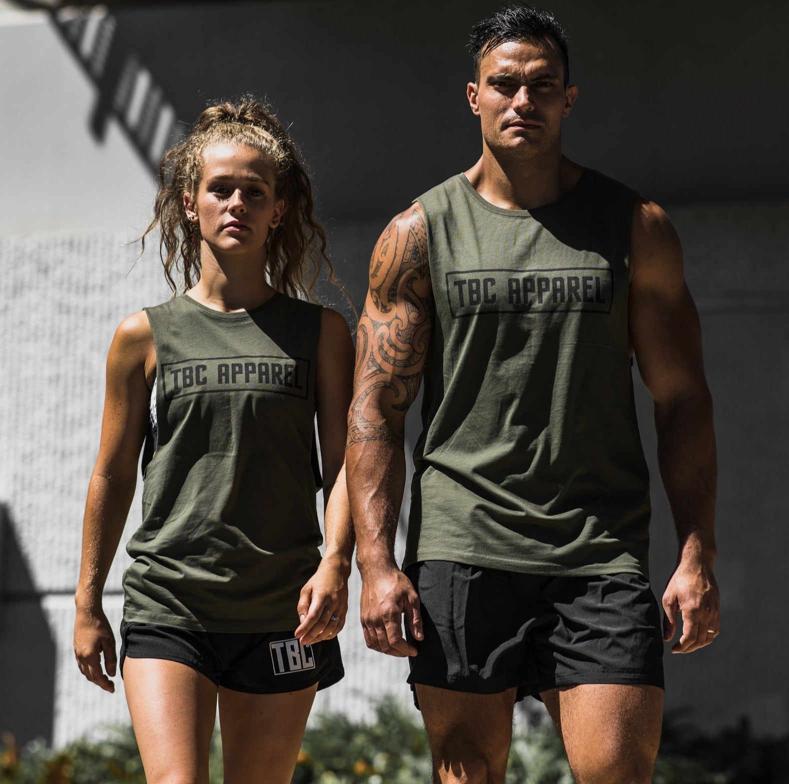 TBC Unisex Muscle Tank // Army Green - Apparel- GND Fitness