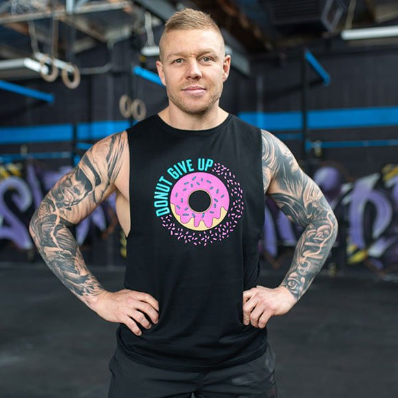 Unisex Muscle Tank // Donut Give Up - Apparel- GND Fitness